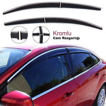 Renault Kadjar (2015-2019) Cam Rüzgarlığı (Kromlu Plus) 4 Prç. ( Suv )